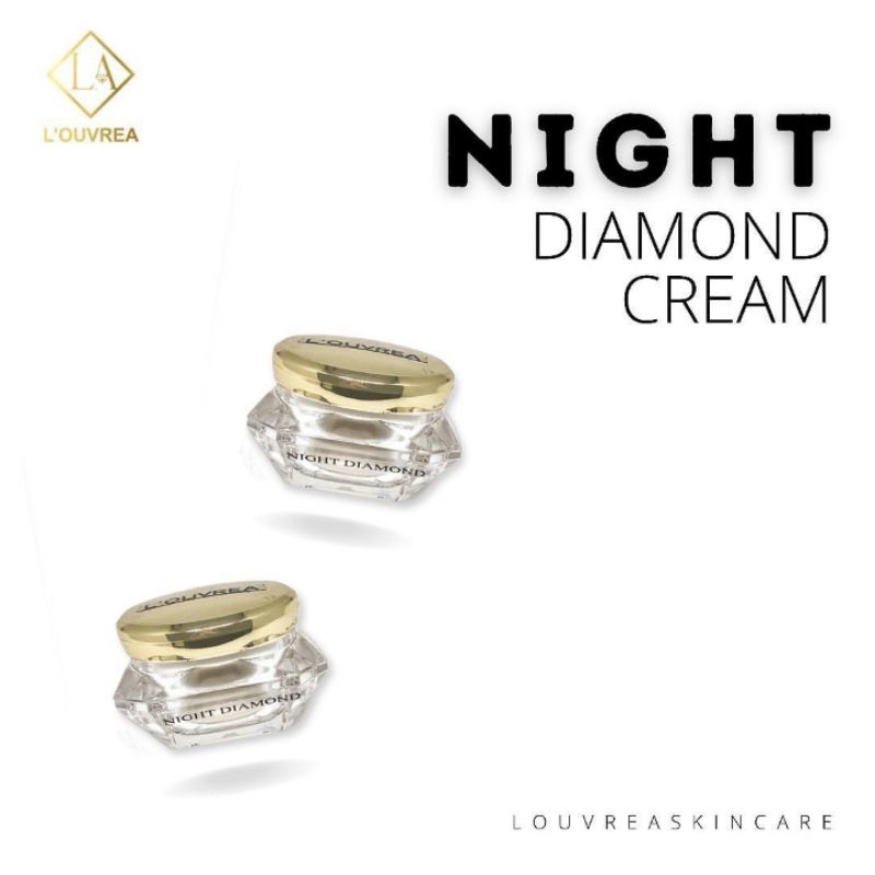NIGHT CREAM LOUVREA WAJAH BERSIH GLOWING SEKETIKA
