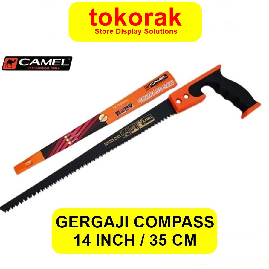 GERGAJI KAYU LANCIP 14 INCH CAMEL GERGAJI KOMPAS COMPASS SAW TEFLON