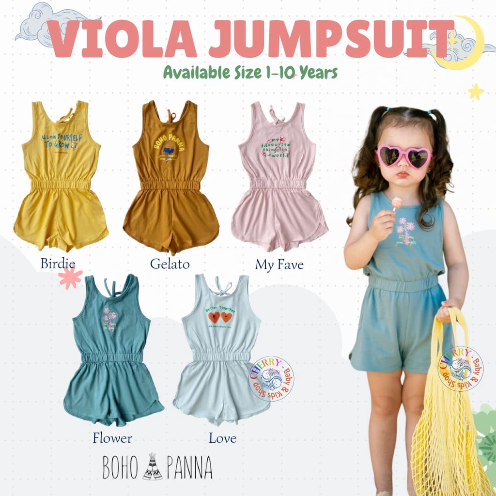 Bohopanna Viola Jumpsuit 1-10 Tahun Romper Kutung Fashion Anak Perempuan CBKS