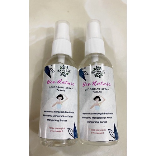 (60ml) Deodorant spray tawas anti bau Nature