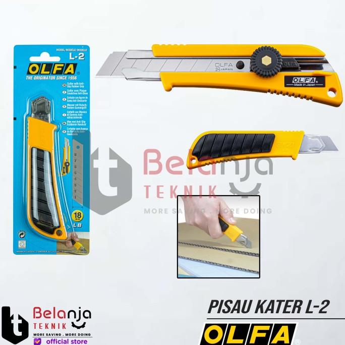 

Olfa Snap-Off Blade Cutter 18 MM L-2 Pisau Kater Potong 18MM ABS L2