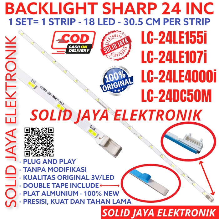 BACKLIGHT TV SHARP 24 INC 24LE155 24LE107i 24LE1071 24LE LAMPU BL LED SPECIAL