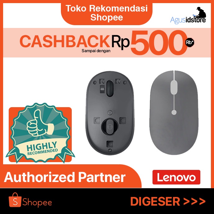 Lenovo Go Essential Mouse Wireless USB-C RESMI BNIB