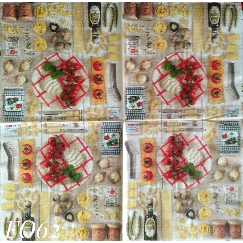 

Napkin Eropa Food FO62/ Tissue Decoupage