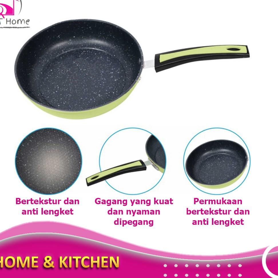 READY 8836 Wajan Teflon Anti Lengket Tanpa Minyak Keramik 22 cm Teplon Fry Pan Frypan Frying Pan Ker