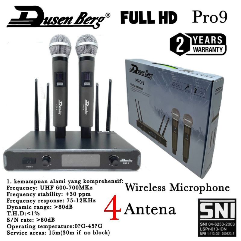 Mic wireless Dusenberg Pro-9 Pro 9 original garansi 2Tahun