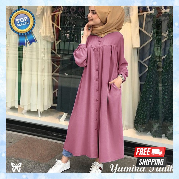 Deres Tunik Remaja Wanita Bju Thunik Kuliah Perguruan Tinggi Bsju Tnik Elegan Dan Mewah Tonik Full K