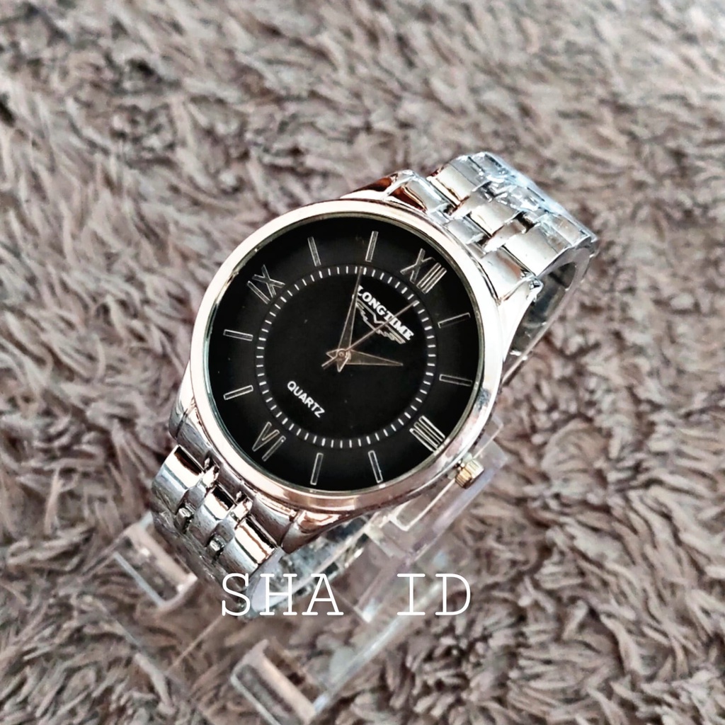 Jam Tangan Pria/Wanita LonTime Rantai Silver// Jam Tangan Fashion Rantai Silver