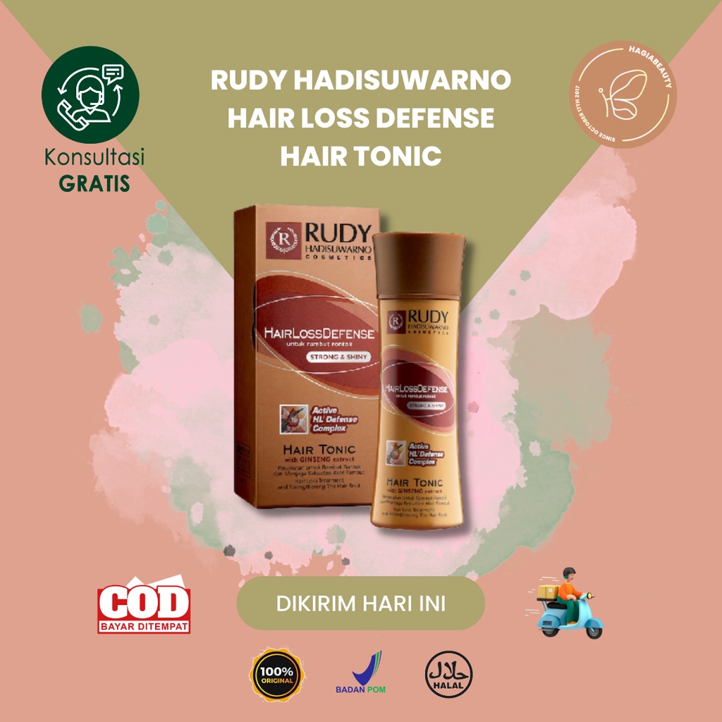 Bisa COD - RUDY HADISUWARNO HAIR LOSS DEFENSE HAIR TONIC GINSENG