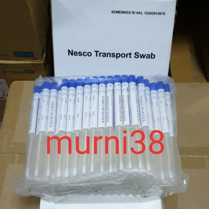 Transport Lidi Swab steril Nesco/Kapas Lidi Steril/Cotton Swab