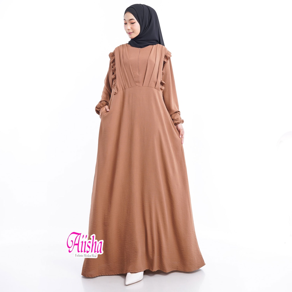 Gamis Airflow Jumbo | Gamis Crincle Big Size Up to 80 Kg | Fawaz Dress | Gamis Muslim