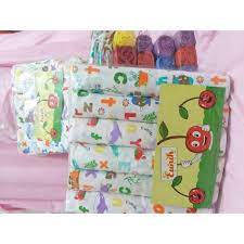 Bedong bayi WARNA Print  EUNIK isi 6pcs Bedong Bayi SNI Halus 90x110