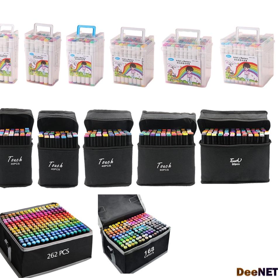 

[E-C3C[㊛] Touch Spidol Dual Side Fine Art Marker 12 / 24 / 30 / 36 / 40 / 48 / 60 / 80 / 168 / double headed marker set Multi Color berkualitas