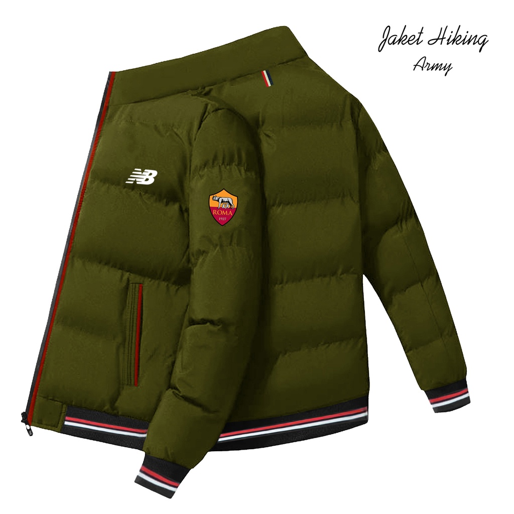 jaket bomber hiking logo as roma terbaru / jacket parasut tebal murah / jaket pria taslan waterproof