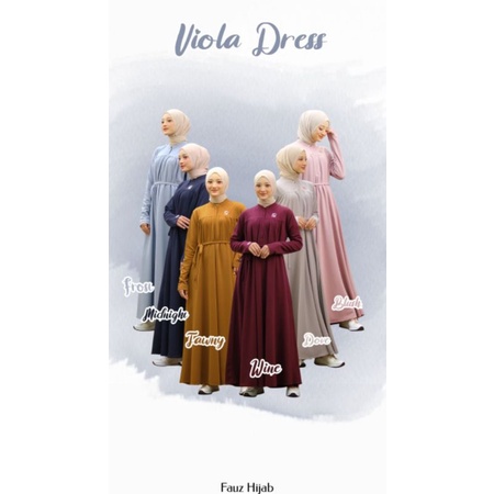 Fauz hijab viola  dress gamis premium