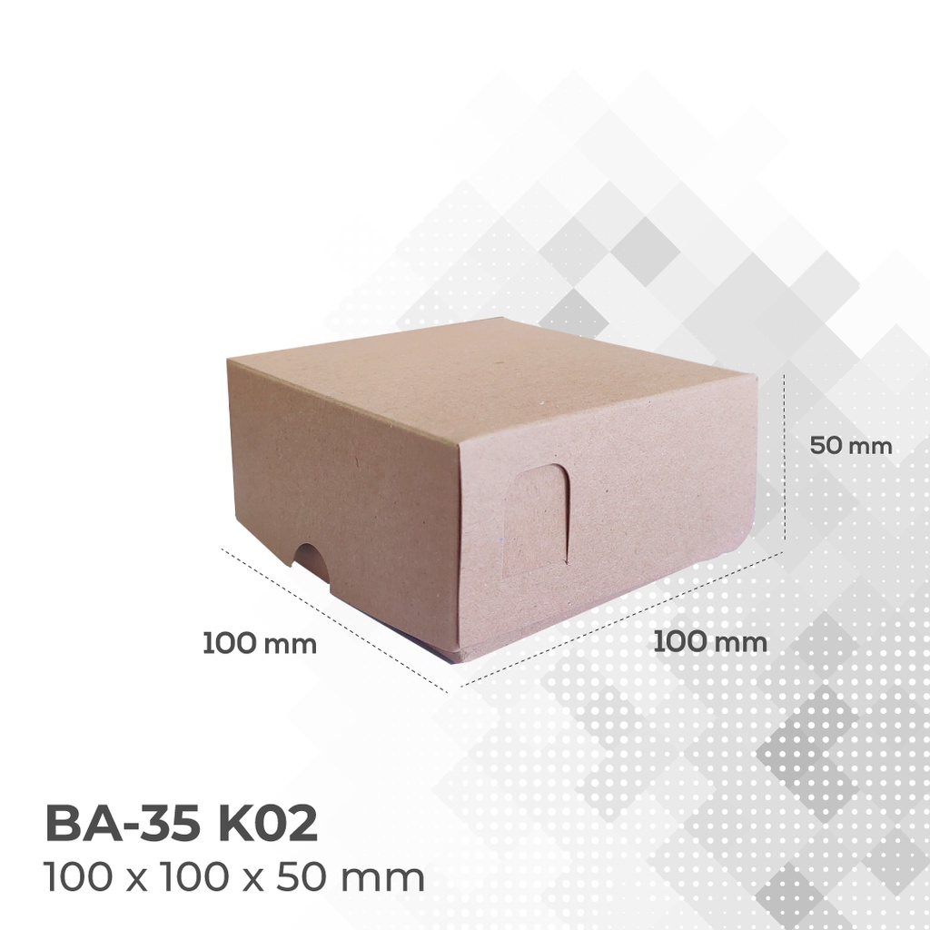 

(Isi 20) Box Snack Dus Roti Snack Box Box Roti Dimsum Somay (B35K2-10X10X5 Cm) - Laminasi