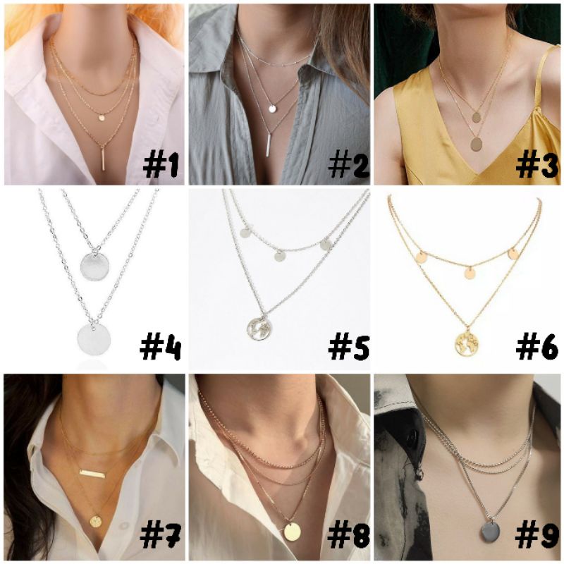 (BISA COD) KALUNG MULTILAYER AESTHETIC / OOTD / MURAH