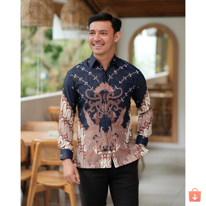 BATIK EXPRESS - Kebaya Couple Brokat Modern Alyana Kebaya Wisuda dan Kondangan Kebaya Couple Batik Prima Lengan Panjang Set Wanita Modern