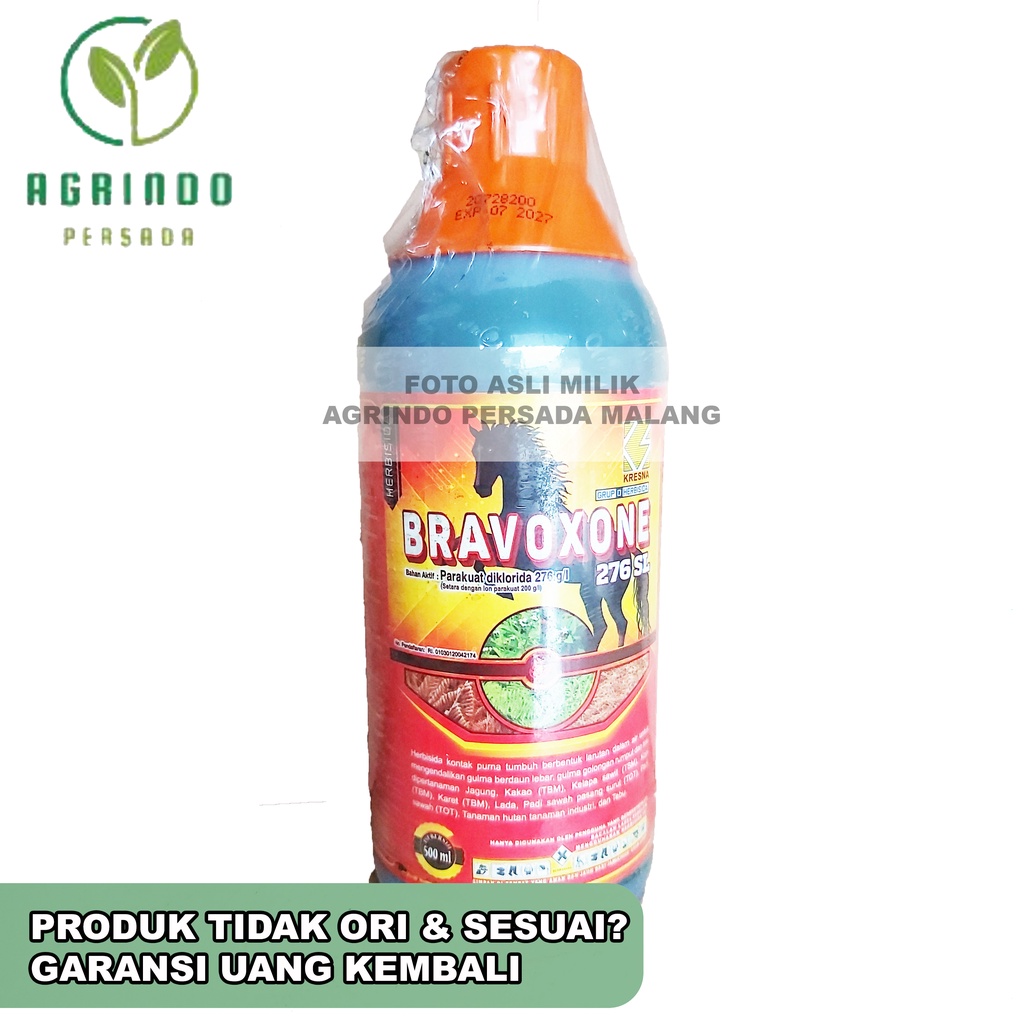 Herbisida Bravoxone 276SL 500ml | Herbisida Bravoxone 500ml | Pembasmi rumput sejenis Gramoxone