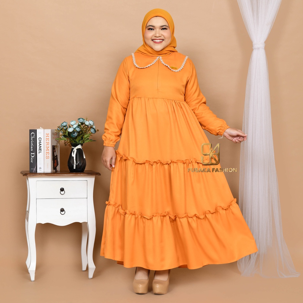 BELA MAXY Gamis perempuan dewasa jumbo pakaian muslim wanita bigsize muat sampai 80kg+ ada size fashion muslimah terbaru long dress kekinian modern murahberkualitas warna putih hitam merah bata hijau army lilac kuning lemon mustard broken white dusty moca
