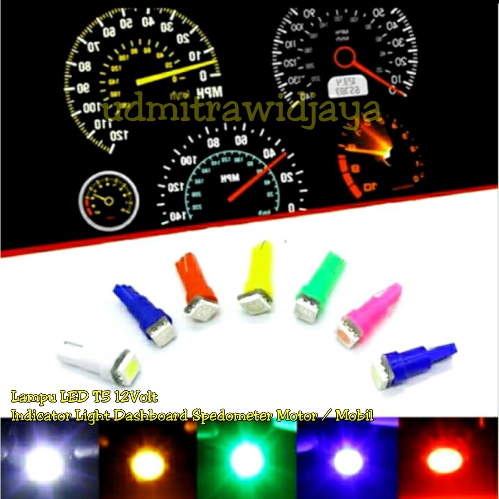 Lampu LED T5 DC12V Indicator Light Dashboard Speedometer Motor Mobil lampu indicator mobil lampu perseneleng lampu dasboard lampu bemper mobil