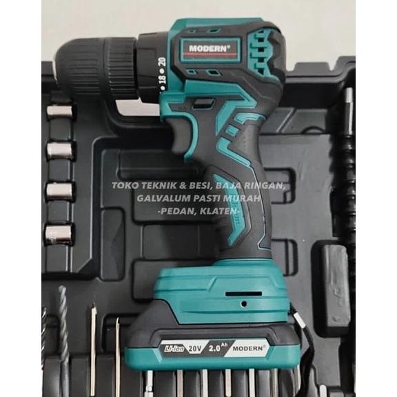 Bor Cordless M17 13mm BRUSHLESS Modern M-17SET BorCas Batrai 20V Bor