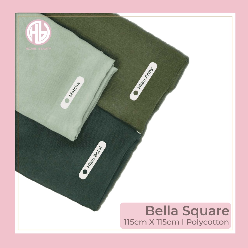 Hijab Bella Square / Segi Empat - Warna Lengkap