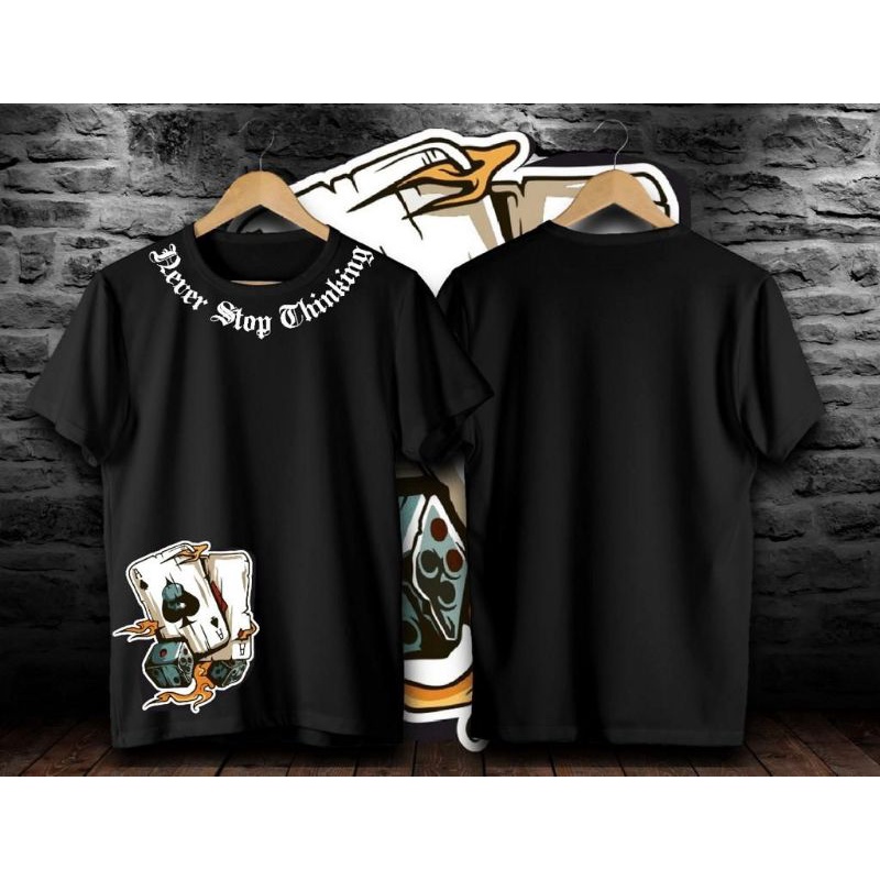 Baju Kaos Warna hitam bagus/baju kaos warna putih bagus/Baju kaos bahan katun motif lucu murah/Baju 