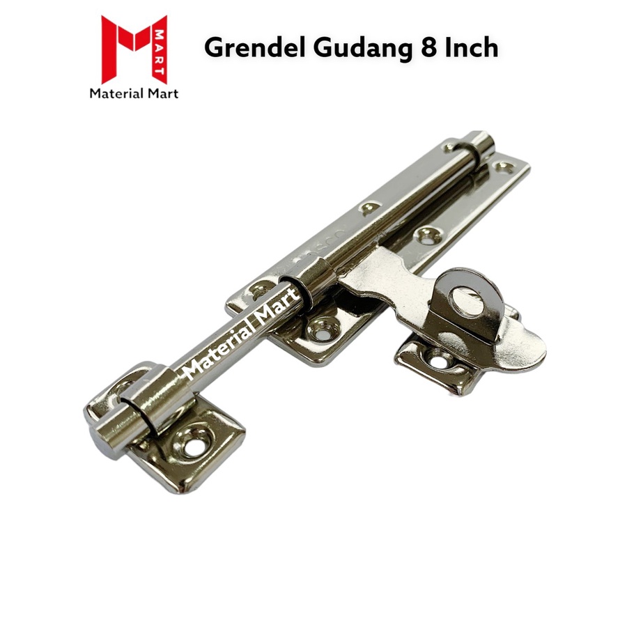 Grendel Gudang Slot Stainless 8 Inch | Grendel Pintu Selot 8&quot; | Overval | Material Mart