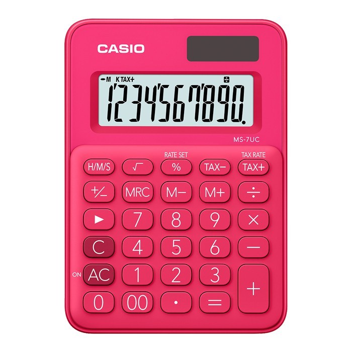 

EKSLUSIF CASIO Colorful Calculator MS-7UC Red