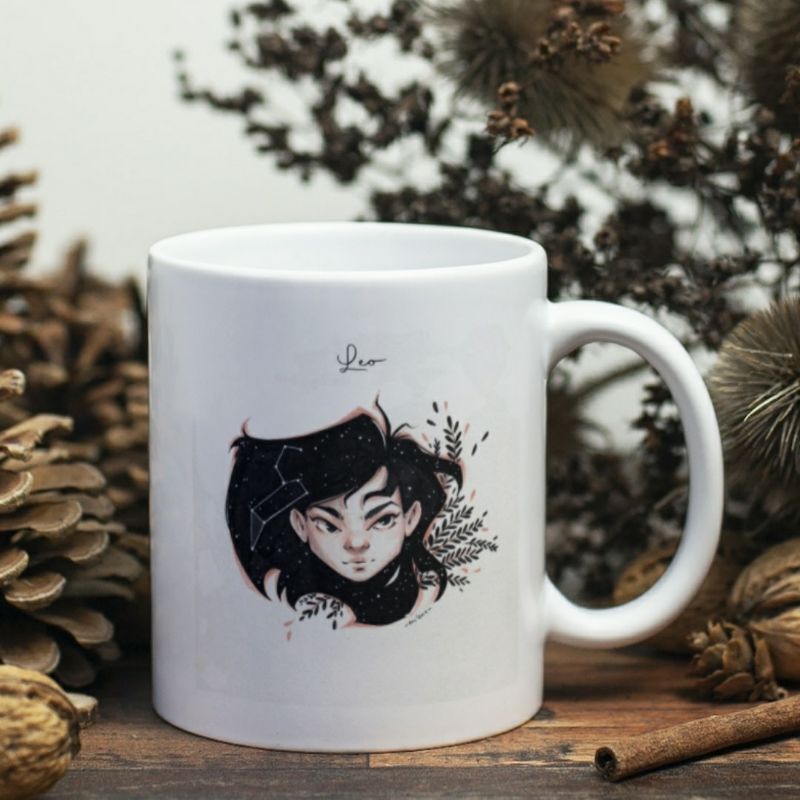 Gelas Mug Zodiak Leo | Gelas Horoscope Leo Custom