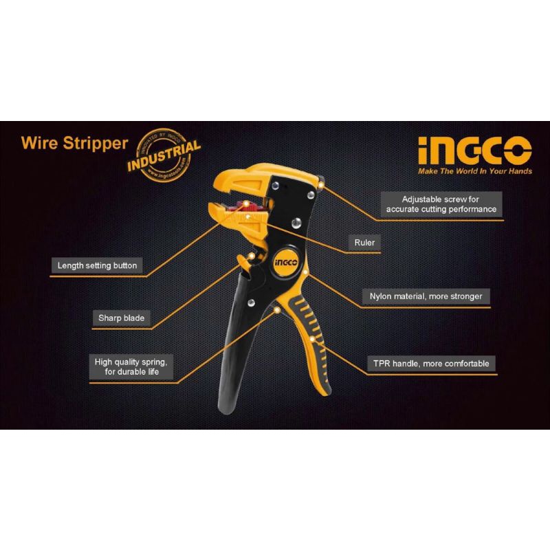 TANG KUPAS KABEL WIRE STRIPPING PLEIRS (HWSP15608)