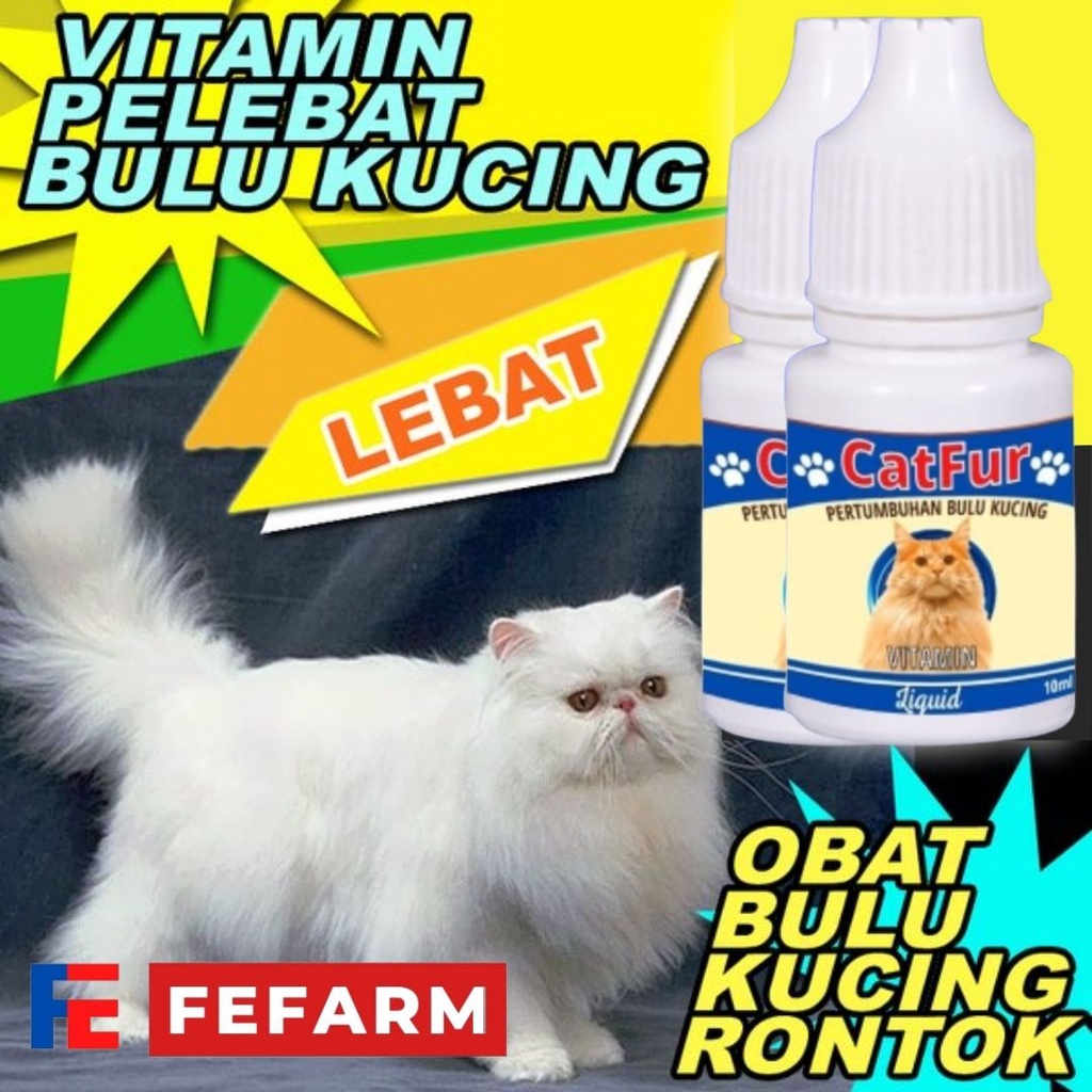 Penambah Bulu Lebat Kucing Anti Rontok  CATFUR FEFARM