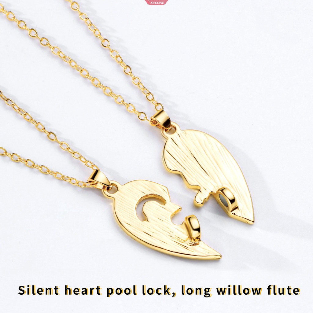 Dua Loveyou Lover Necklaces Heartbreak Key Lover Pendant Necklaces Dua Warna Pacar Pacar Hadiah Hari Valentine [ZXL]