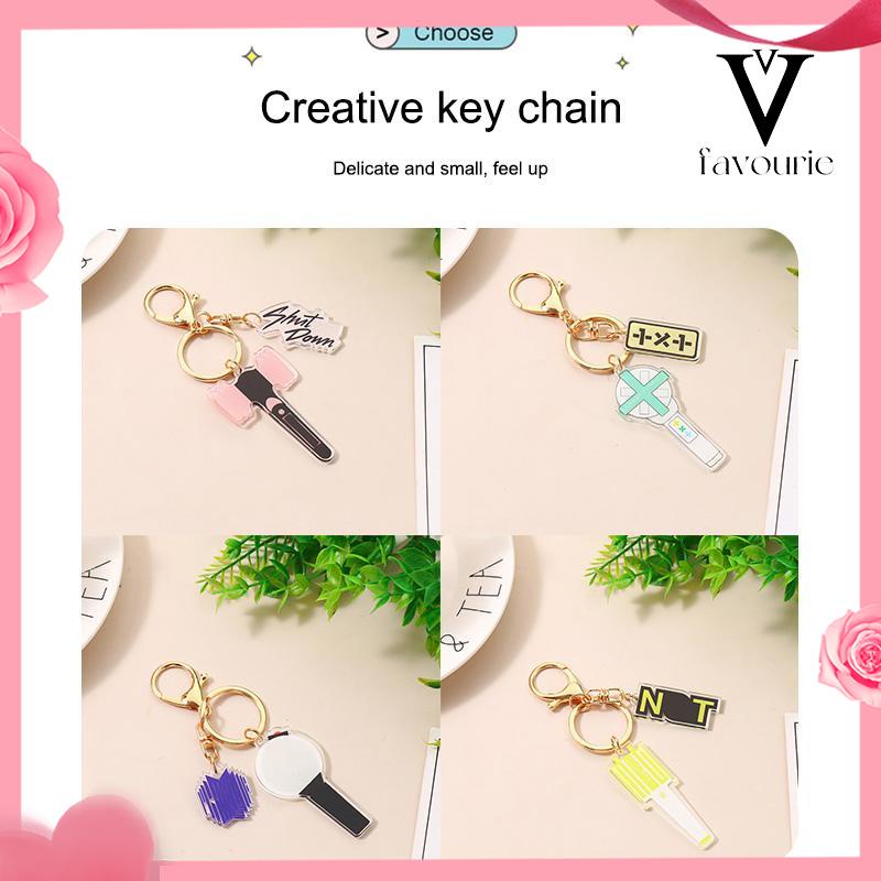 CODGantungan Kunci Mini Key Chuain Lucu Kpop Keychain Akrilik Mendukung Aksesoris-FA