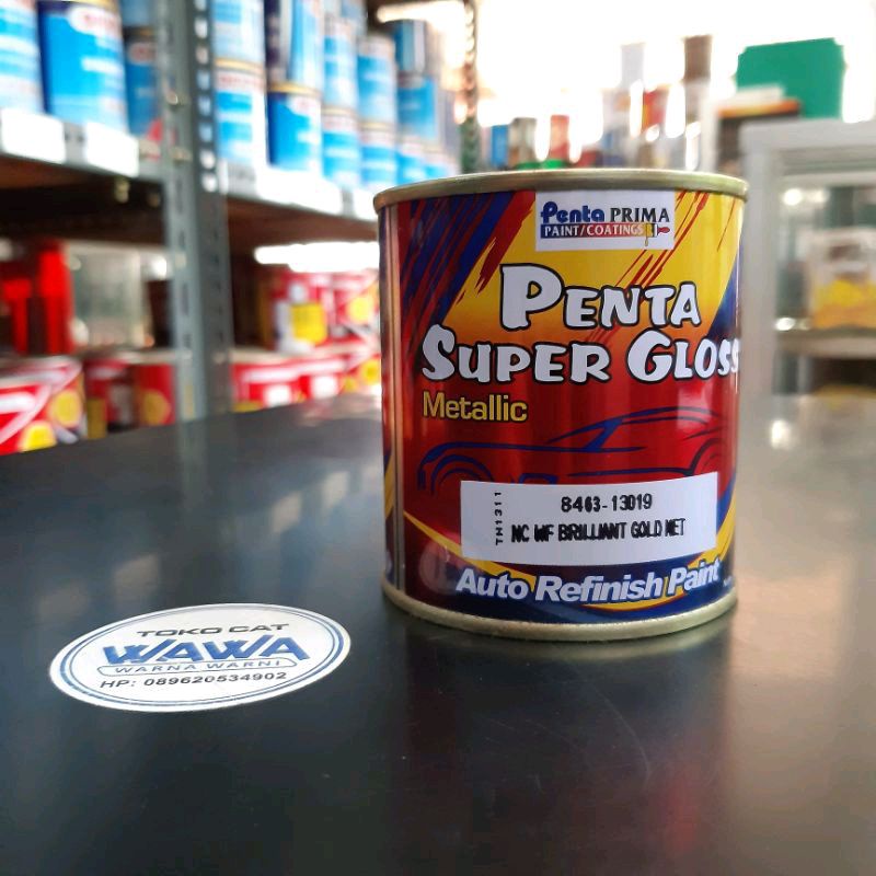 cat duco Penta Super Gloss WF Brilliant Gold Metallic emas 13019 kilap cepat kering 200gr