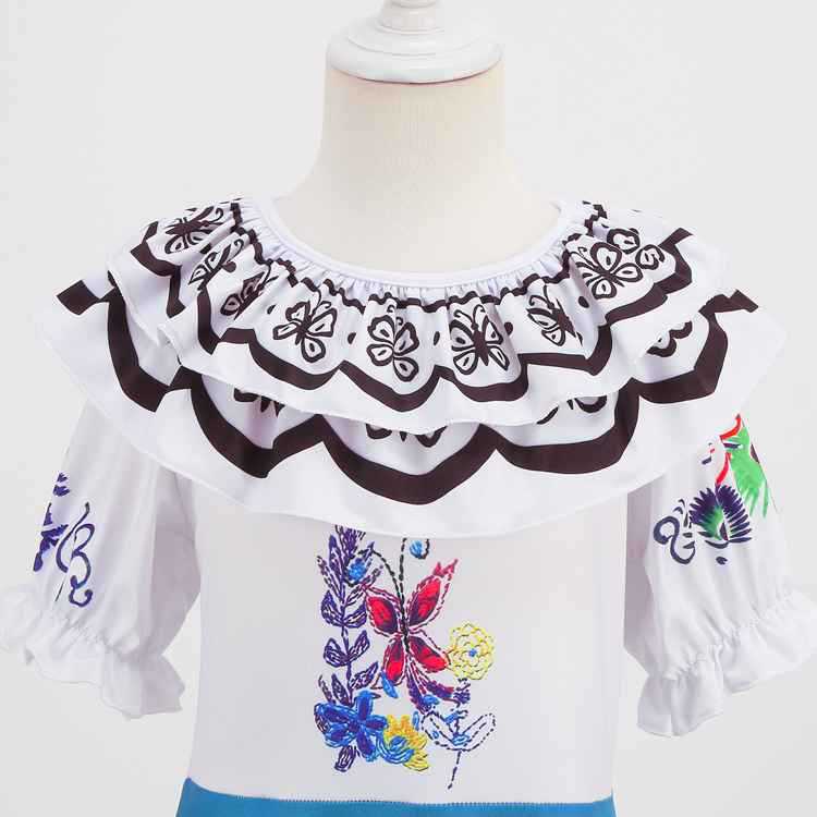 &lt;Free Bag&gt;2-10 Yrs Encanto Madrigal Pepa Dolores Cosplay Costume + Tas Untuk Anak Perempuan Gaun Putri