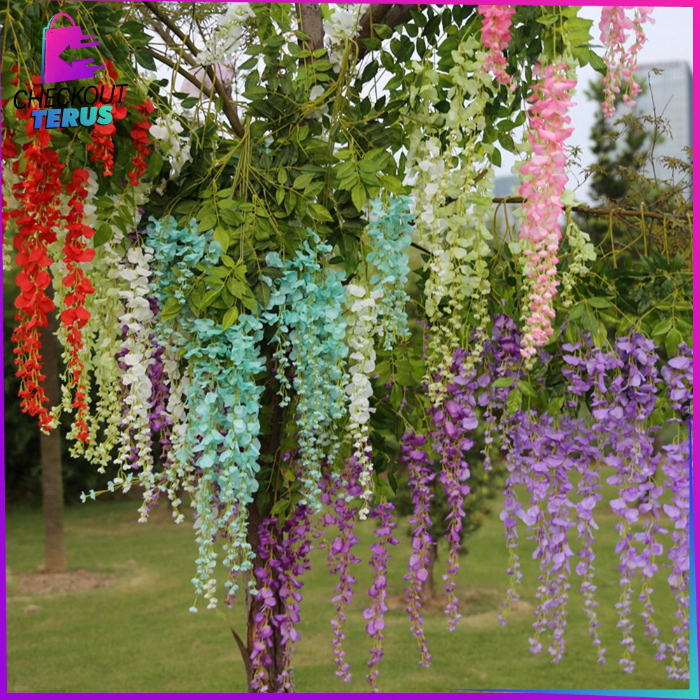 CT C745 Bunga Artificial Wisteria Gantung Dekorasi Pesta Rumah Cafe Ruangan Lamaran Bunga Hias Wisteria Ornamen Tanaman Bunga Rambat Hias