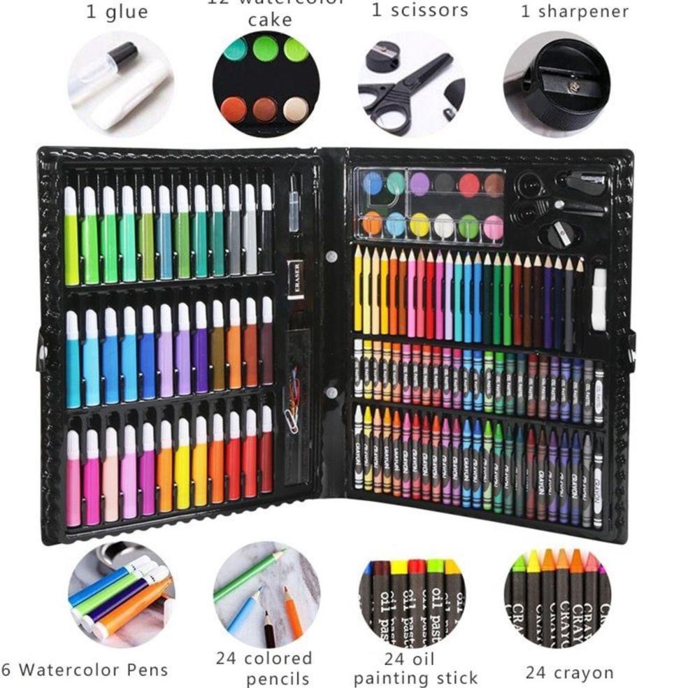 

(L-E1E(♥☞) ART SET 150 PENSIL WARNA / COLOURING SET 150 PCS / GULALI BOOKS PAKET MEWARNAI super keren