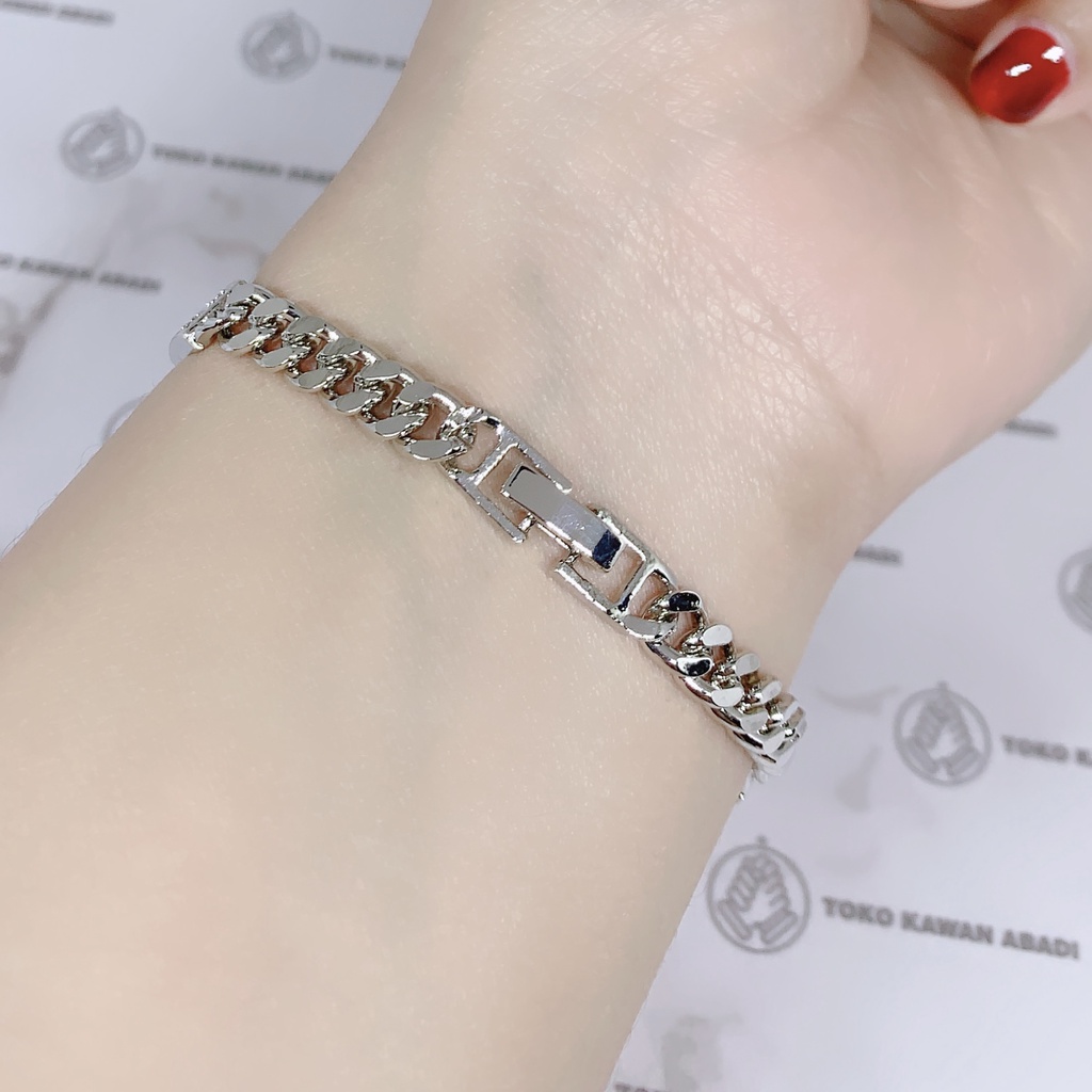 Xuping Silver Gelang Tangan Wanita Model Rantai Permata *72