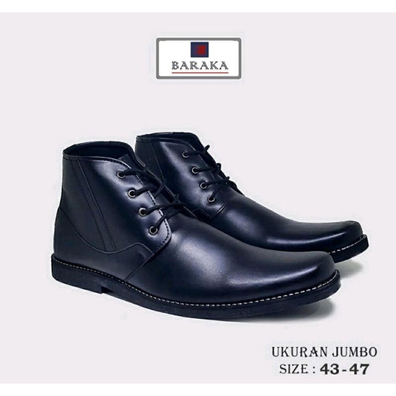 Sepatu Kerja Low Boots Pria Premium 05XBrown Ukuran Besar 43.44.45.46.47.48 Boots Pantofel Oversize Sepatu Kerja Kasual Original JUMBO
