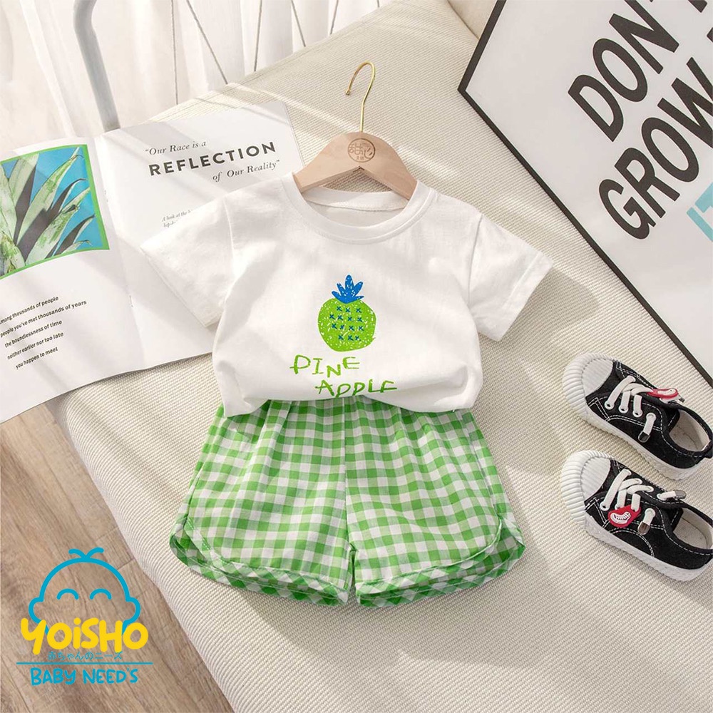SET ANAK BAYI MOTIF BUAH 1-3 TAHUN / SET UNISEX KAOS DAN CELANA