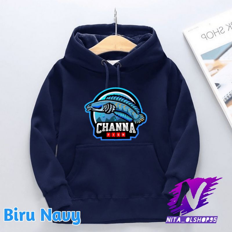 hoodie anak chana fish sweater gambar ikan chana