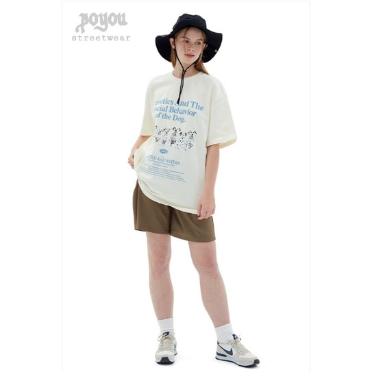 kaos oversize unisex &quot;Little Dalmatian&quot; gaya Korea streetwear premium cocok untuk pria dan wanita