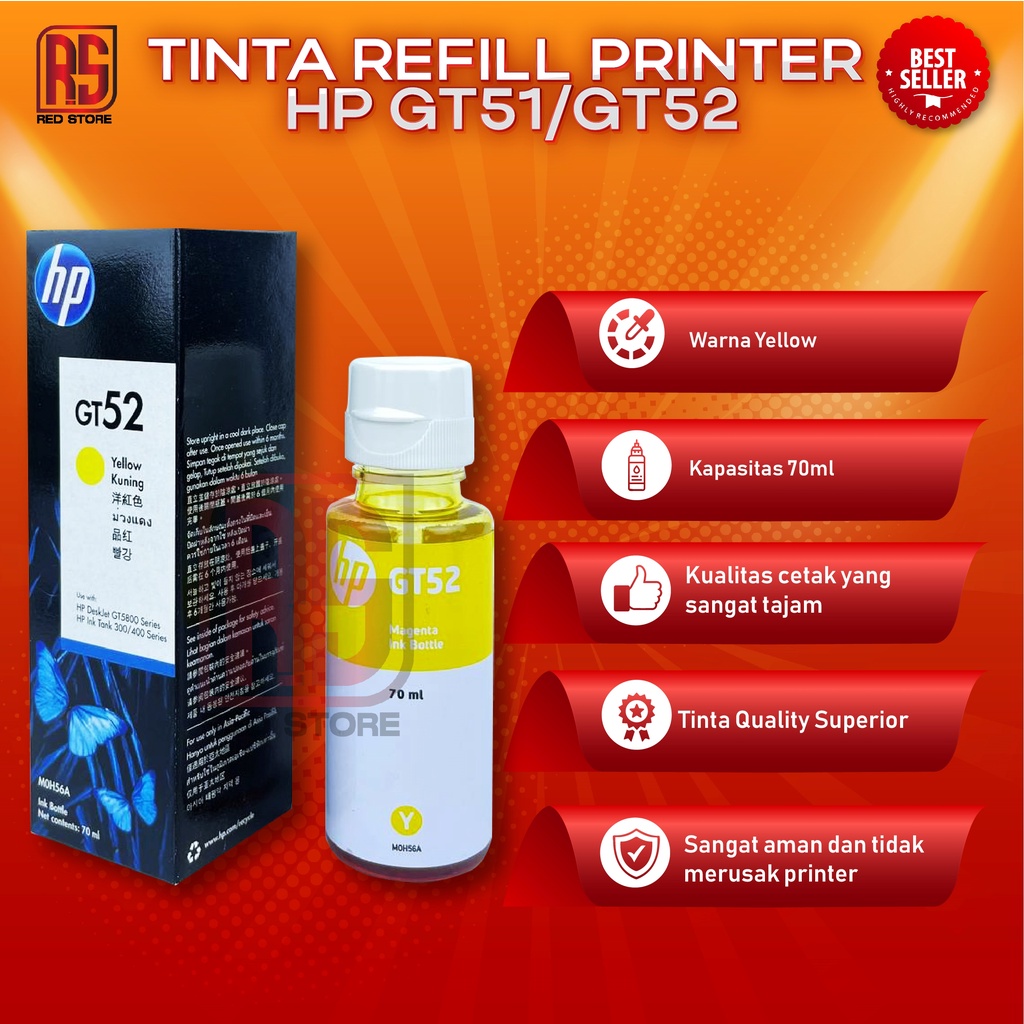 1 SET 4 PCS Tinta HP GT51 GT52 For Printer GT 5810 L9U63A GT 5820 M2Q28A
