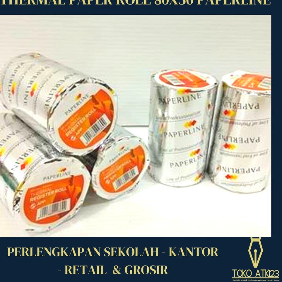 

♝ Thermal Paper Roll / Kertas Kasir / Struk Kasir Merk Paperline 80x50 デ