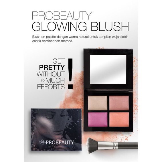 GLOWING BLUSH ON PROBEAUTY - BLUSH ON - ADA GLITTER NYA AUTO GLOWING - MAKE UP PROBEAUTY