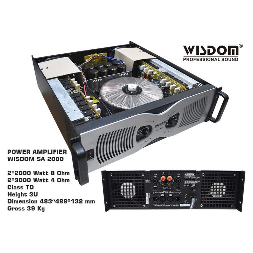 Wisdom SA2000 Power Amplifier SA 2000 SA-20000