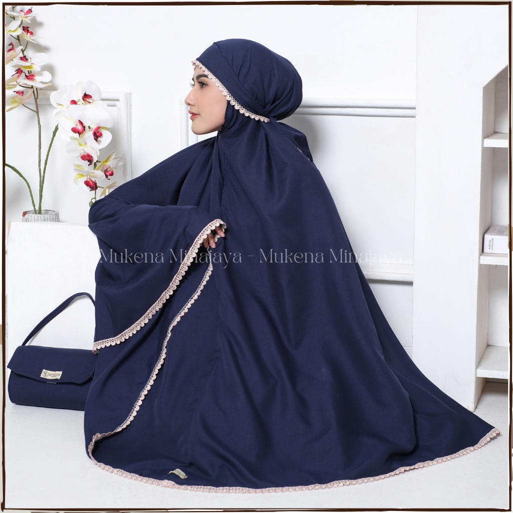 MINAJAYA - Mukena Lesty Dewasa 3 In 1 Renda Gyper Mewah Traveling Bahan Katun Premium Fashion Mukenah Muslim Terbaru