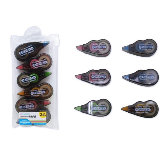 CORRECTION TAPE 1 set isi 6 / TIPEX KERTAS MURAH 24 METER / TIP EX / TIPE X